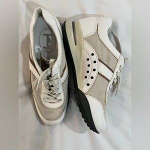 Tod's White and Tan Women's Sneakers